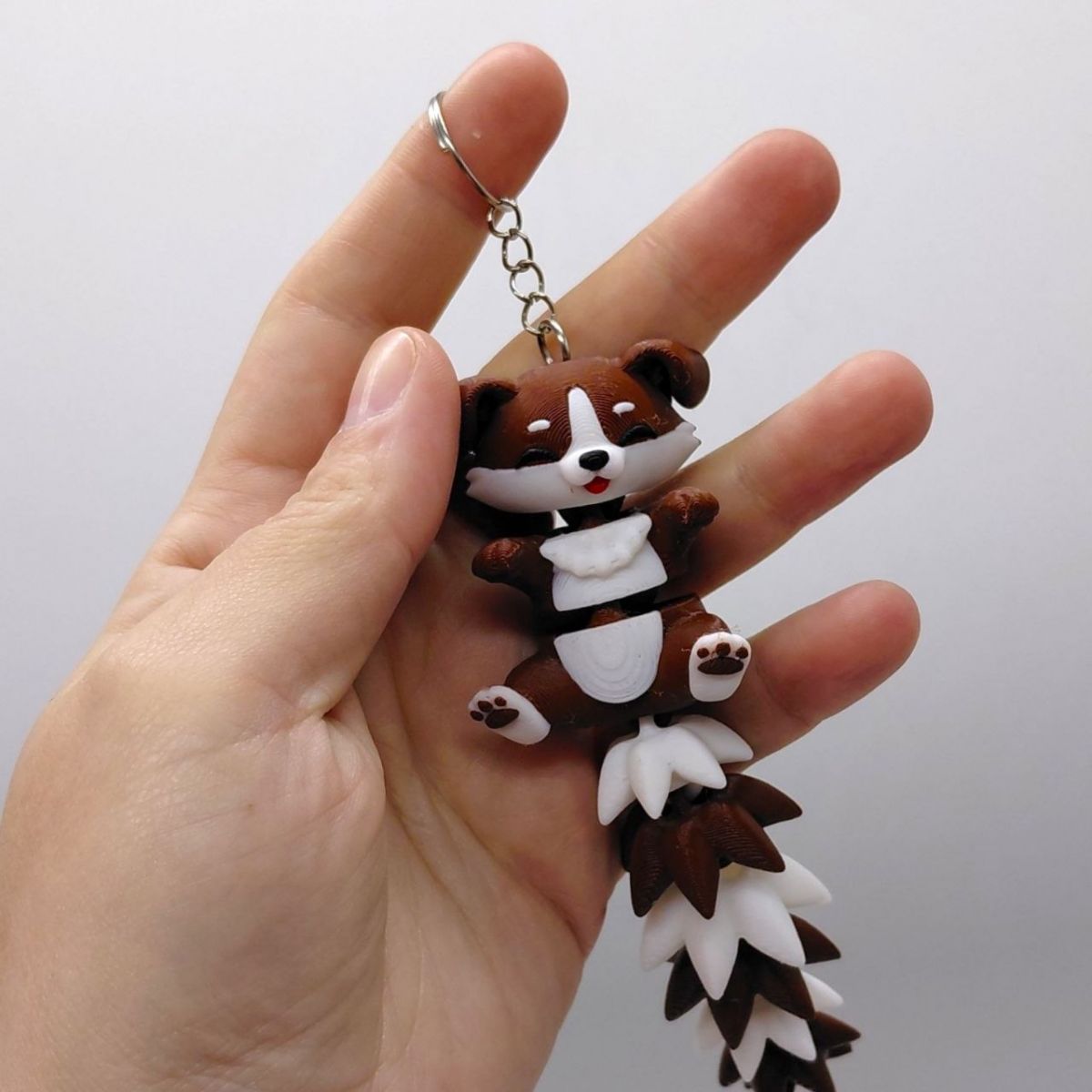 3D Брелоки FLEXI DOG LONG TAIL/ СОБАКА ХВОСТИК KEYCHAIN, 3D друк  фото 3
