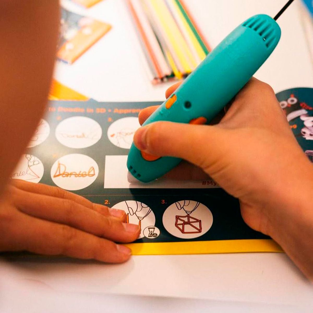 Набір стрижнів для 3D-ручки 3Doodler Start – Мікс (75 шт: зелений, жовтий, рожевий)  фото 3