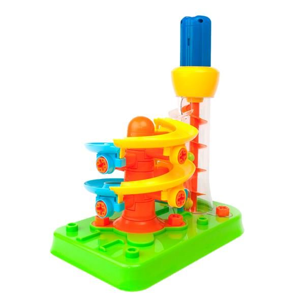 Набор для сборки Edu-Toys Горка-спираль с инструментами 55 деталей  фото 3