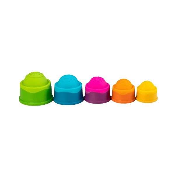 Пірамідка Fat Brain Toys dimpl stack Чашки 5 шт  фото 3