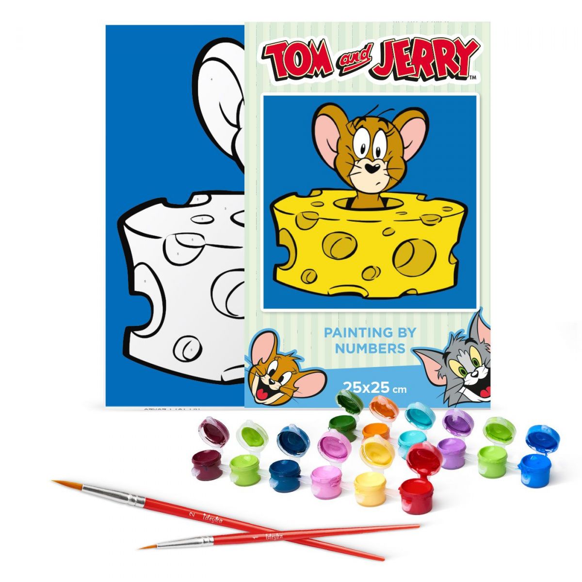 Картина по номерах для дітей WB "Tom and Jerry: Любитель сиру" 25х25 см  фото 3