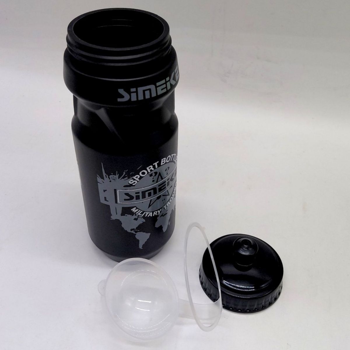Пляшка для води 650 мл, діаметр 6 см, в пакеті  (ЧОРНА)  фото 3