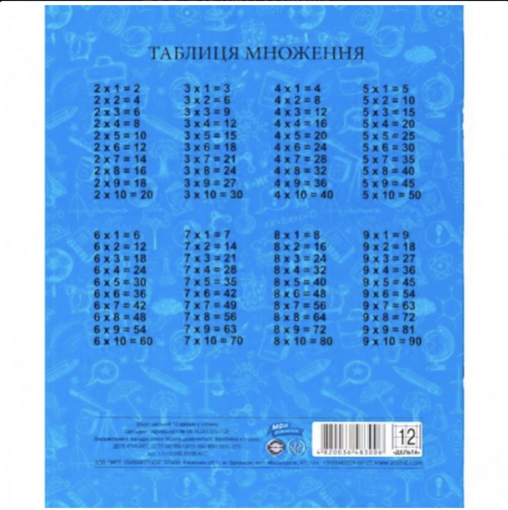 Зошит 12 л "Дельта" клітинка (20 примірників)  фото 3