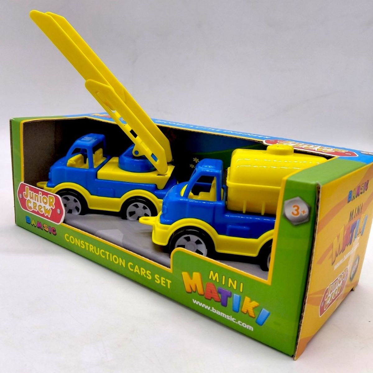 Mini Matiki коробка 2(пожежна, водовоз) Набір дитячий BAMSIC (ЧЕРВОНО-СИНІЙ)  фото 3