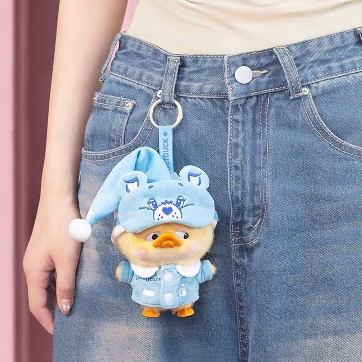 Коллекционная мягкая игрушка с кольцом POP TOP 1983toys серии Upset Duck x Care Bears - Будь радугой  фото 3
