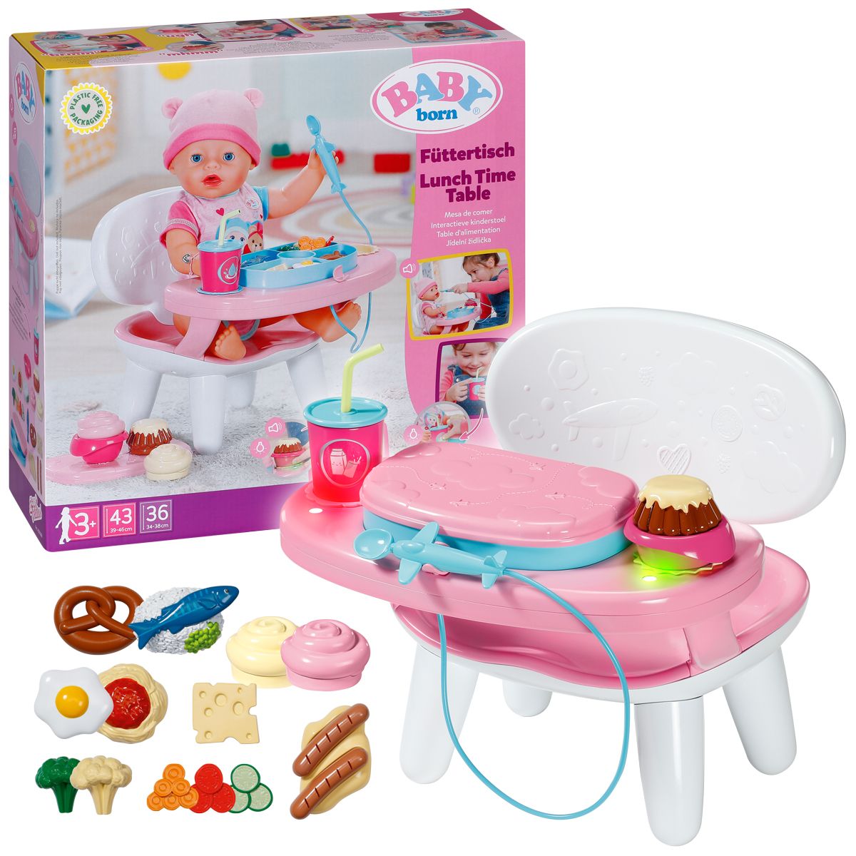 Интерактивный столик для кормления куклы Baby Born S2 – Время обеда (свет, звук)  фото 3
