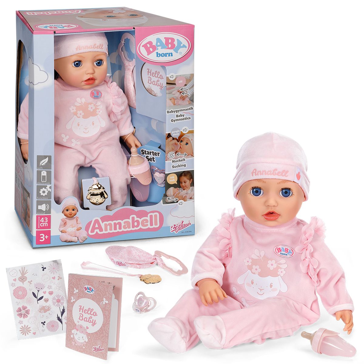 Інтерактивна лялька Baby Born – Аннабель (43 см)  фото 3