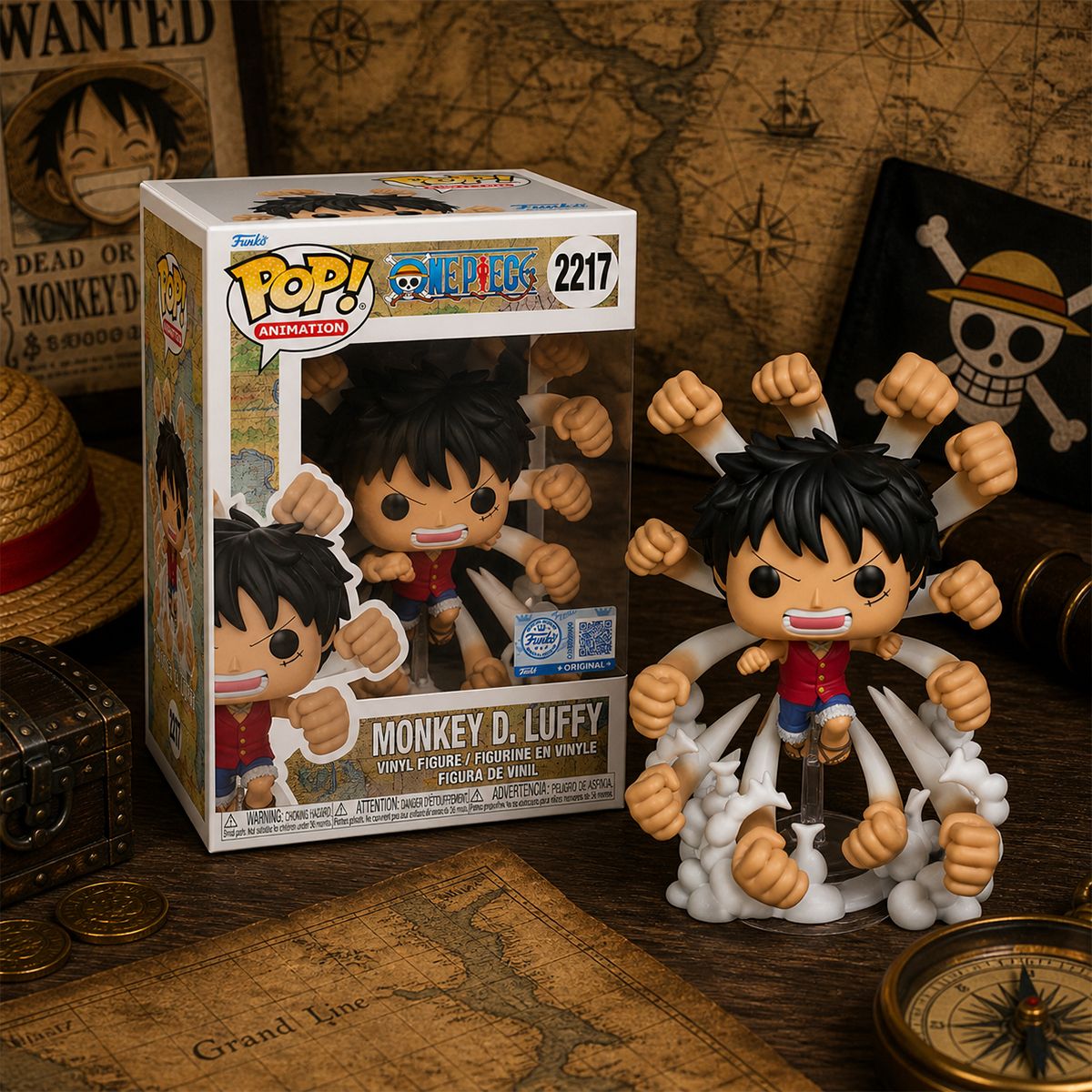 Игровая фигурка Funko POP! серии Большой куш - Луффи (Гому Гому но Гатлинг)  фото 3