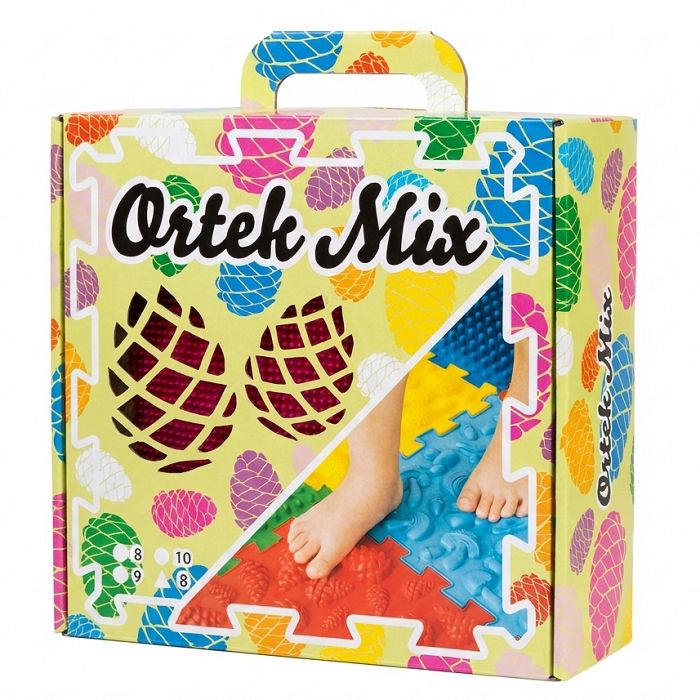Коврик массажный для реабилитации “Ortek Mix” 10 элементов Жесткий  фото 3