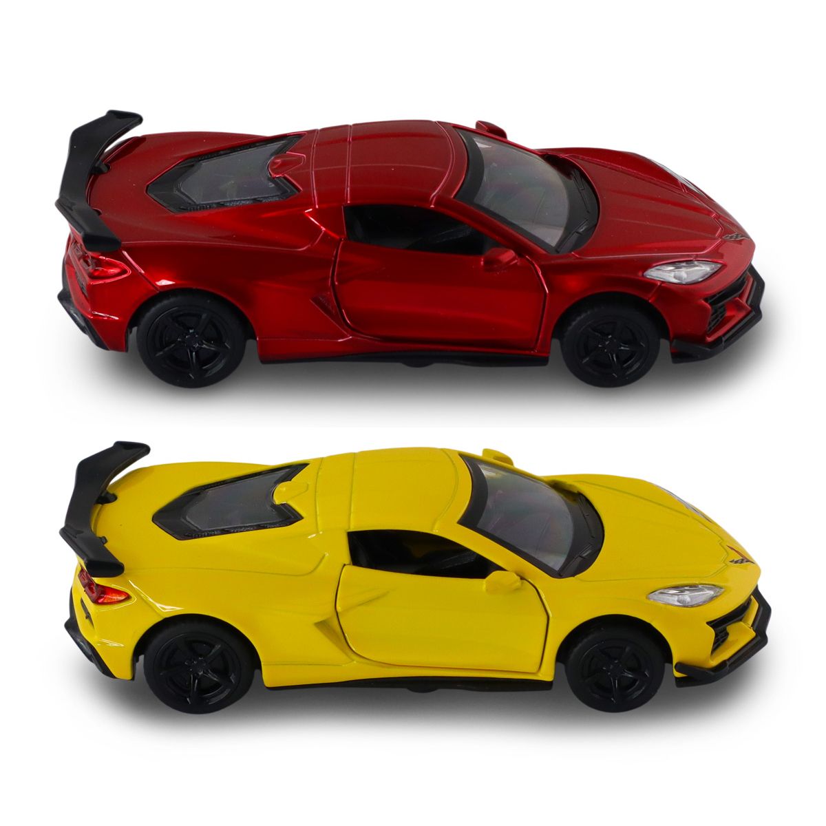 Автомодель – Chevrolet Corvette C8 Z06 2024 (желтый, красный)  фото 3