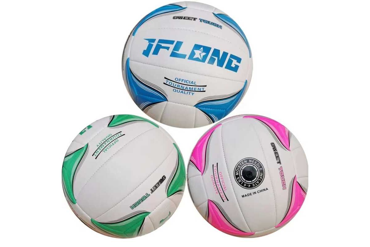 Мʼяч волейбольний TK Sport, мʼякий PVC, 280 грам, гумовий балон (ЗЕЛЕНИЙ)  фото 3