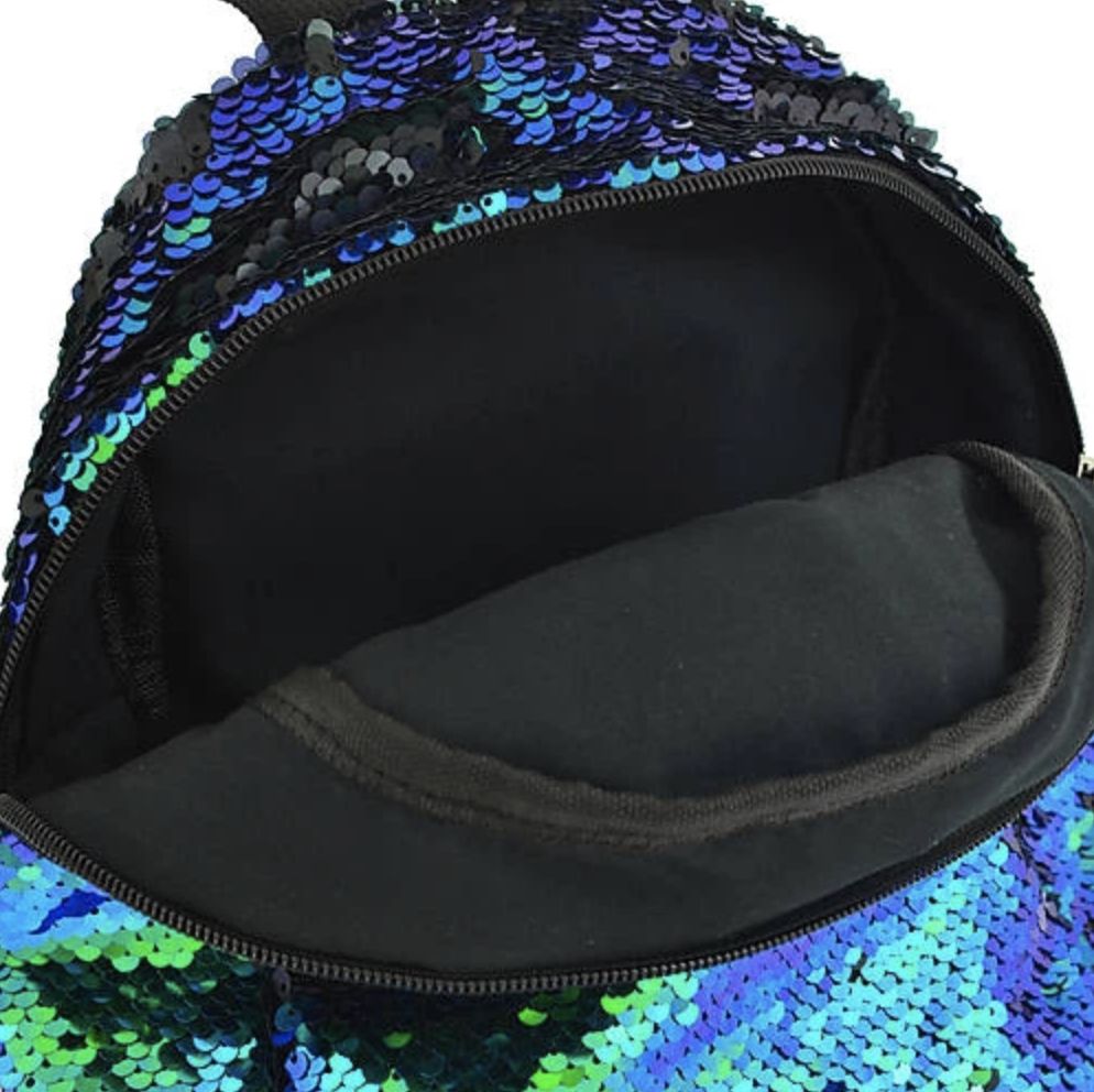 Рюкзак молодежный "Yes" с пайетками "Green Sequins"  фото 3