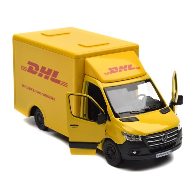Модель легкова MERCEDES-BENZ Sprinter (DHL Edition 5ʼʼ KT5475W  метал. інерц. відкр. дв. кор)  фото 3