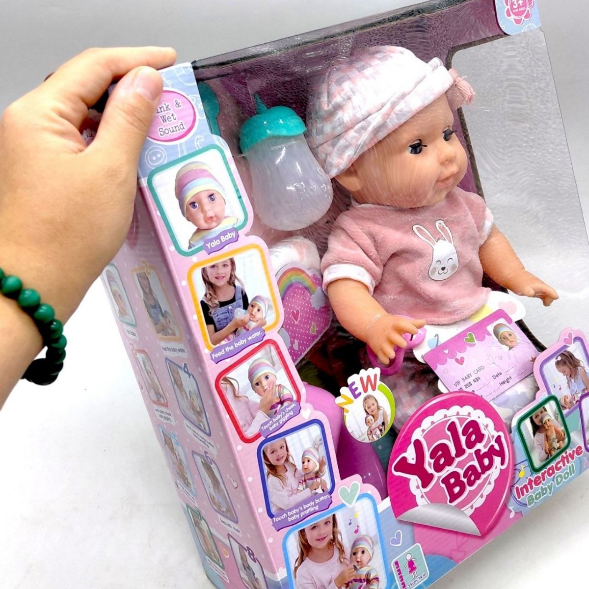 Пупс "Yale Baby" 35 см пляшечка, памперс, горщик (РОЖЕВИЙ)  фото 3