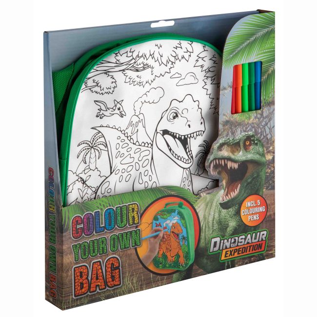 Dinosaur Expedition Рюкзак-розмальовка з фломастерами  фото 3