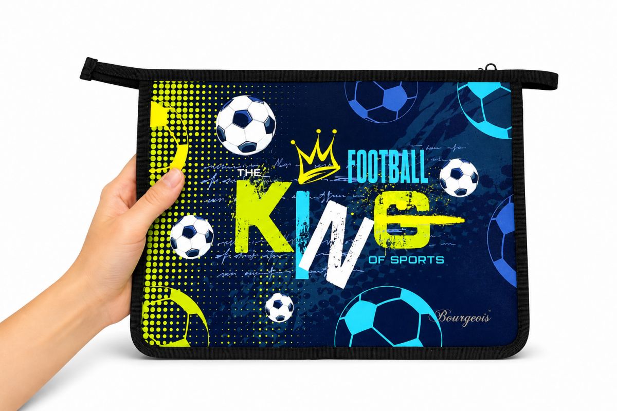 Папка на блискавці А4+, football king  фото 3