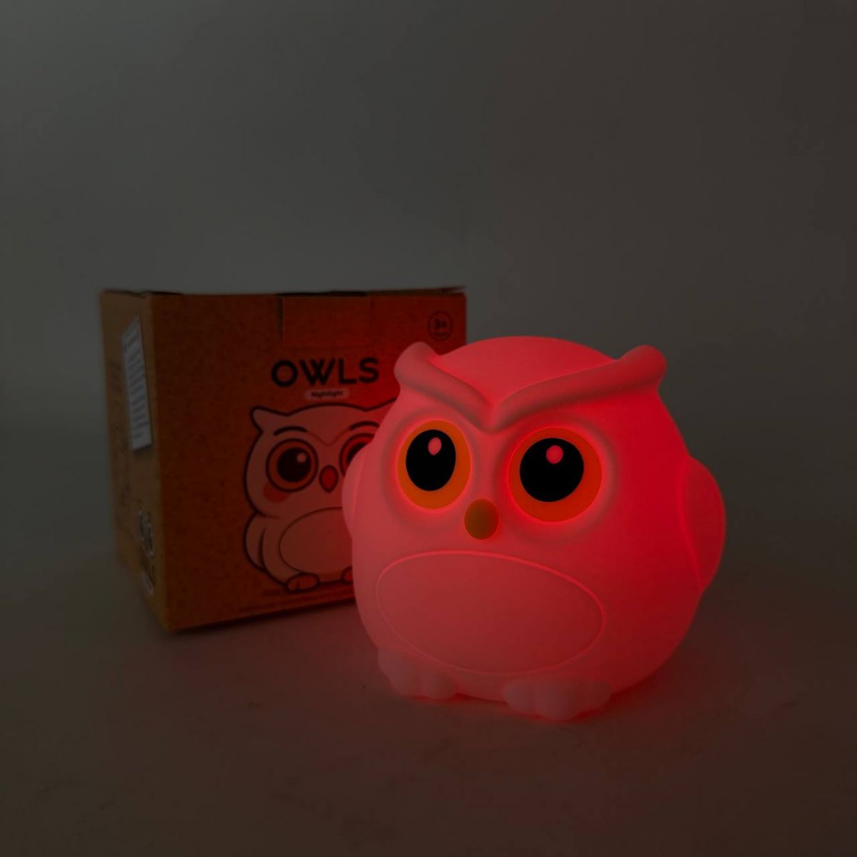 Ночник "сова" акум. USB. мир. кор. 10,8*9,7*10,6 /108/  фото 3