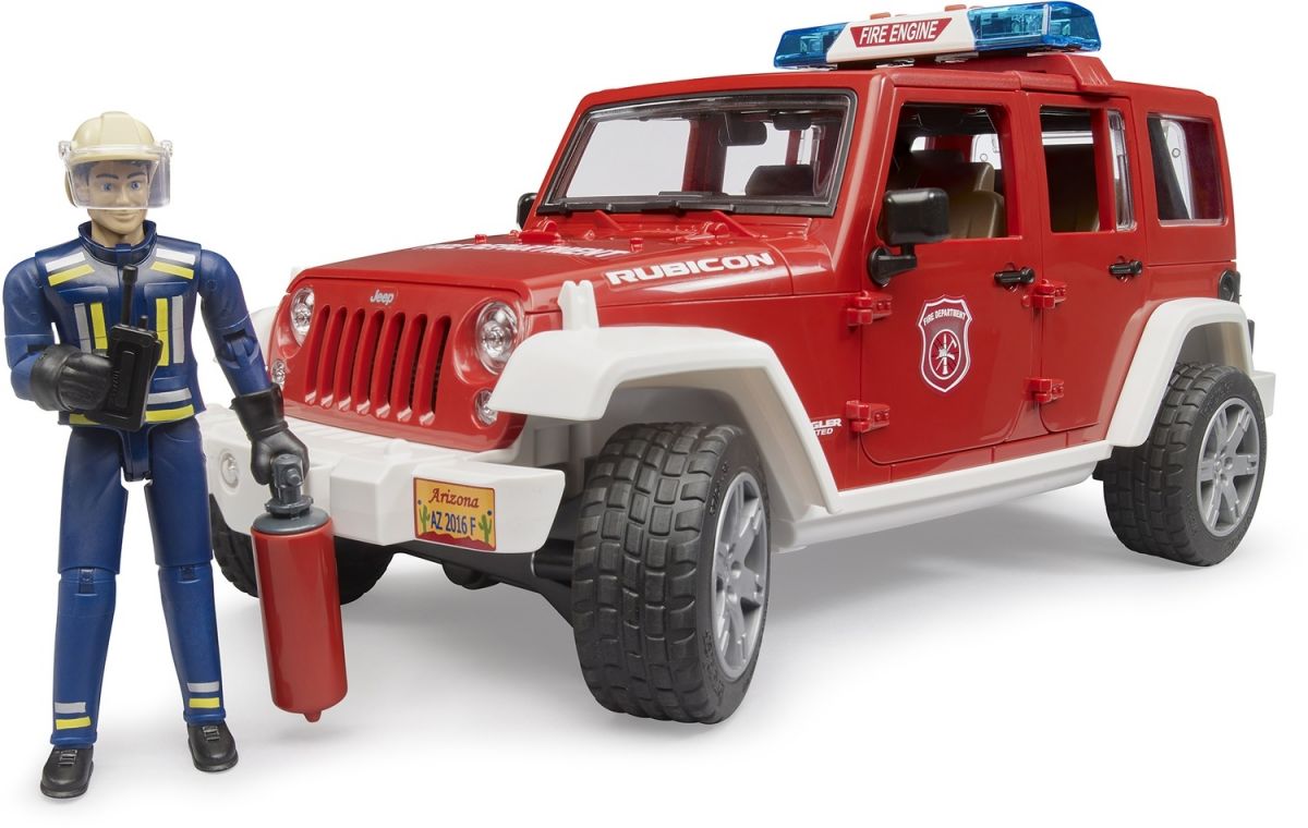 Набір іграшковий Пожежне авто JEEP Wrangler Unlimited Rubicon та фігурка пожежного  фото 3