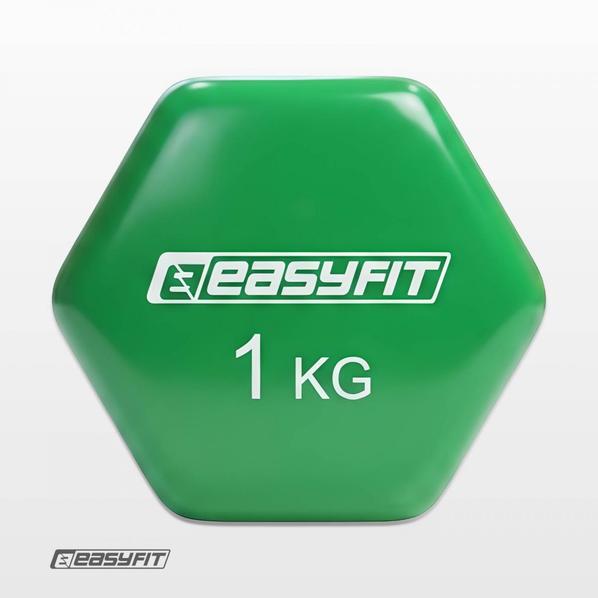 Гантель для фитнеса 1. 0 кг EasyFit с виниловым покрытием салатовая  фото 3