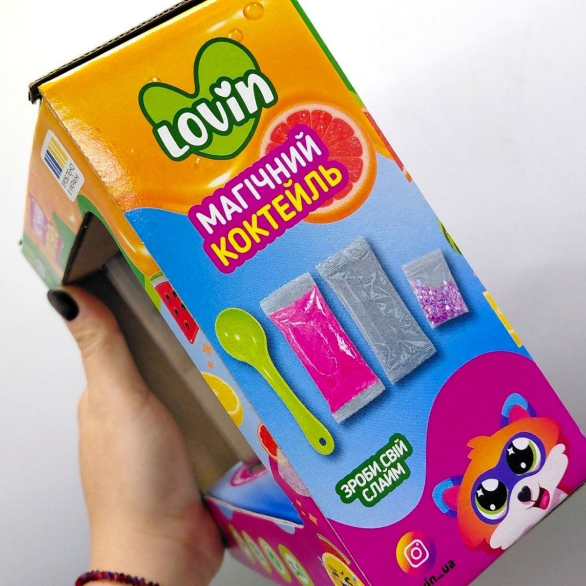 Магічний коктейль ТМ Lovin Набір зроби свій слайм (РОЖЕВИЙ)  фото 3
