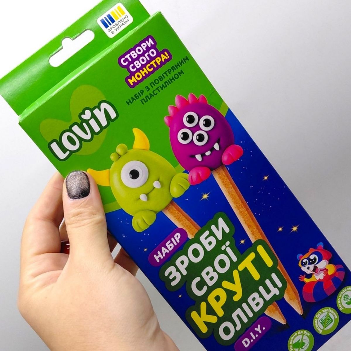 Зроби свої  круті олівці TM Lovin Набір для творчості з повітряним пластиліном (МОНСТРИ)  фото 3