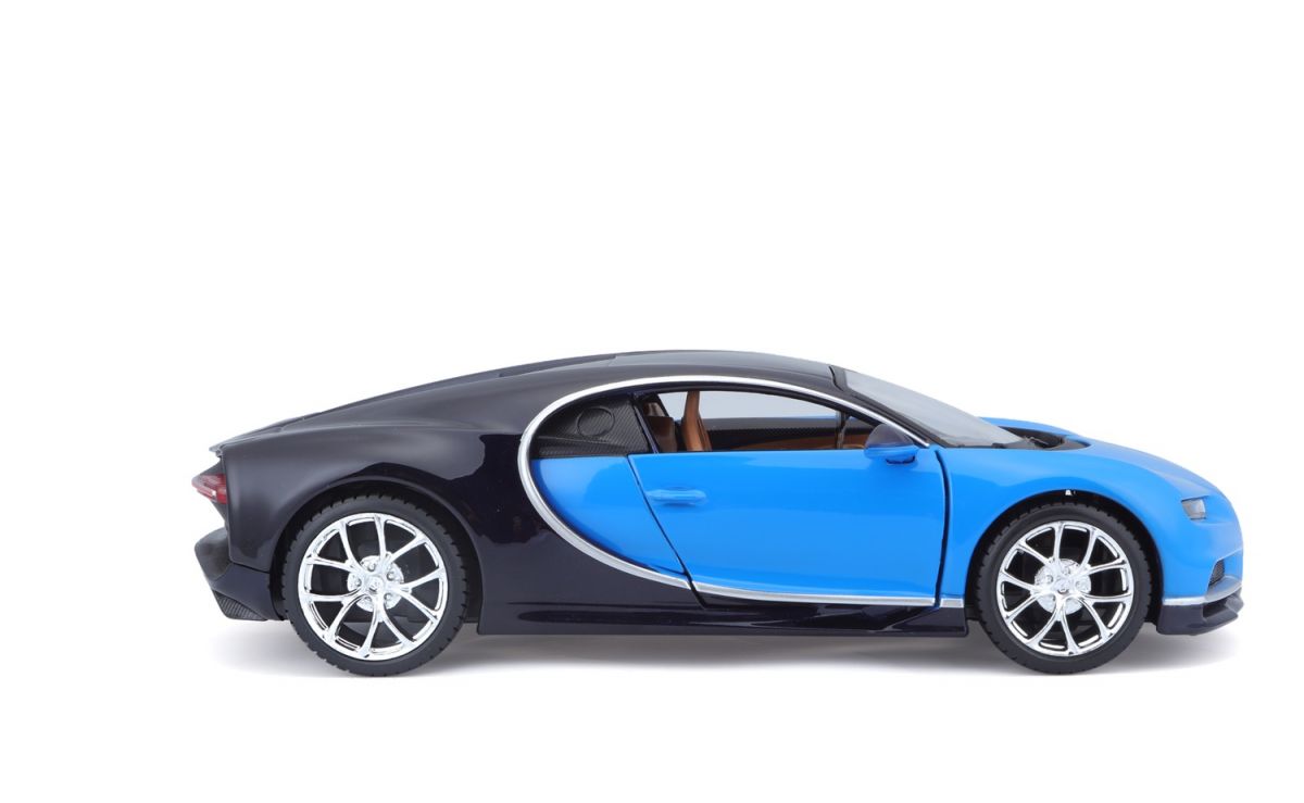 Автомодель в масштабе 1:24 - Bugatti Chiron синий металлик  фото 3
