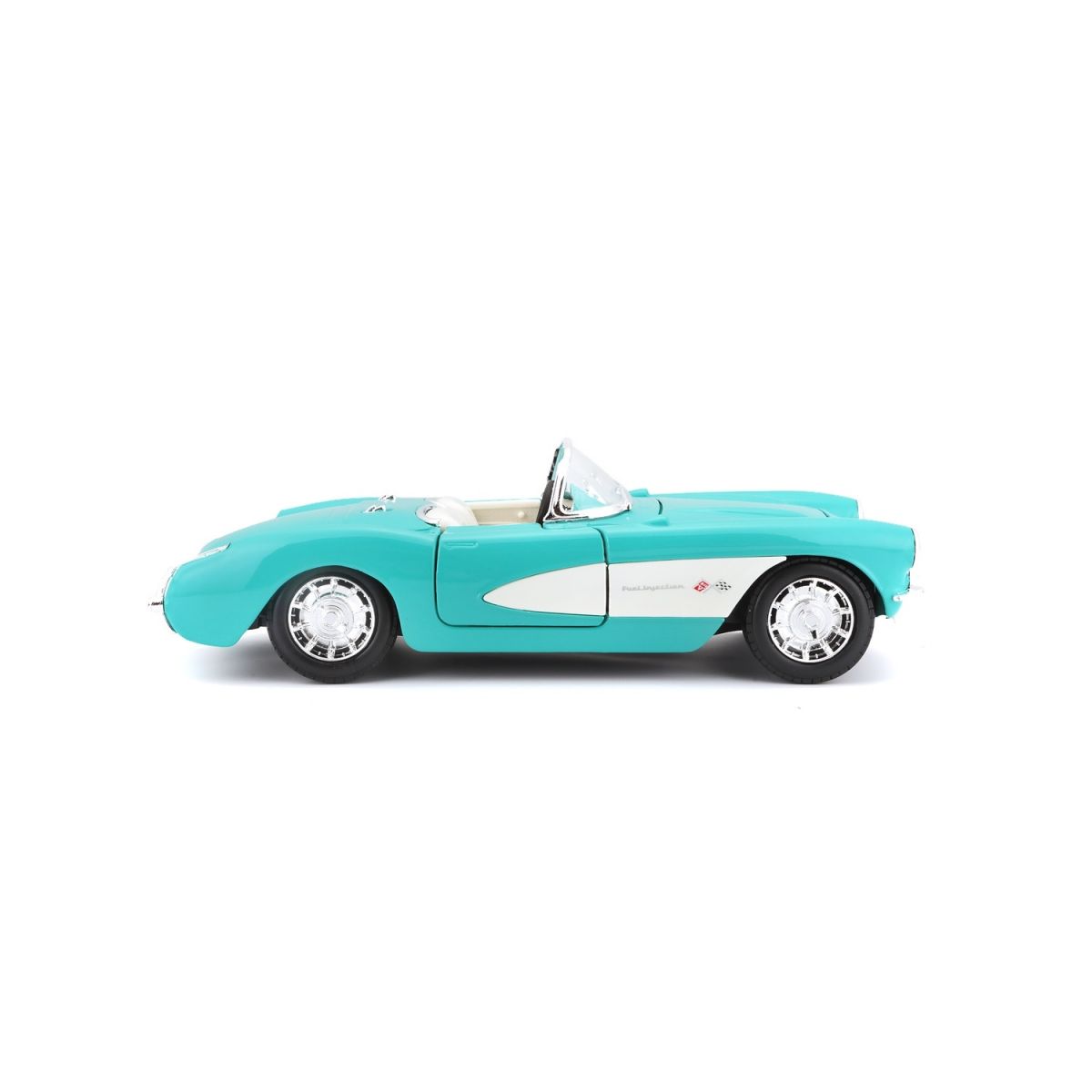 Автомодель в масштабе 1:24 - 1957 Chevrolet Corvette голубой  фото 3