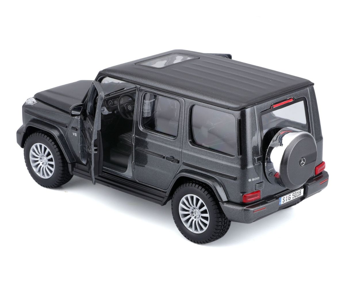 Автомодель в масштабі 1:24 - 2019 Mercedez Benz G-Class AMG SUV сірий  фото 3