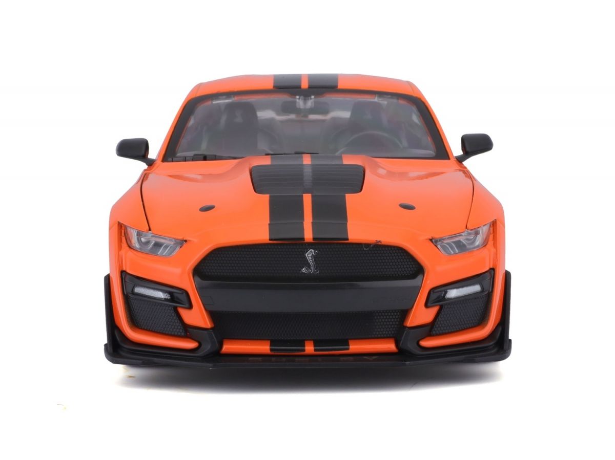 Автомодель в масштабе 1:24 - 2020 Ford Mustang Shelby GT500 оранжевый  фото 3