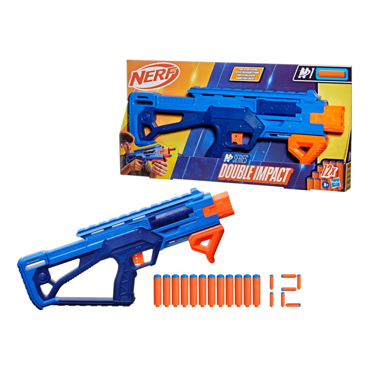 NERF Бластер игрушечный Двойной удар, серия Nerf N Series  фото 3