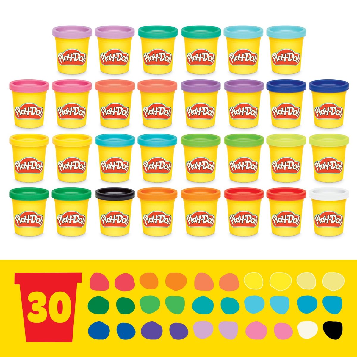 Play-Doh Набор массы для лепки, 30 баночок  фото 3