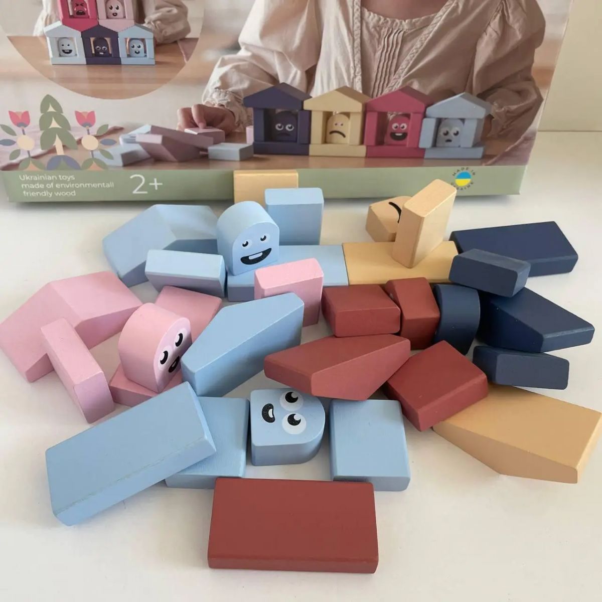 Деревʼяний конструктор "Кольорові будиночки" 2/Wooden construction set "Colorful houses" 2  фото 3