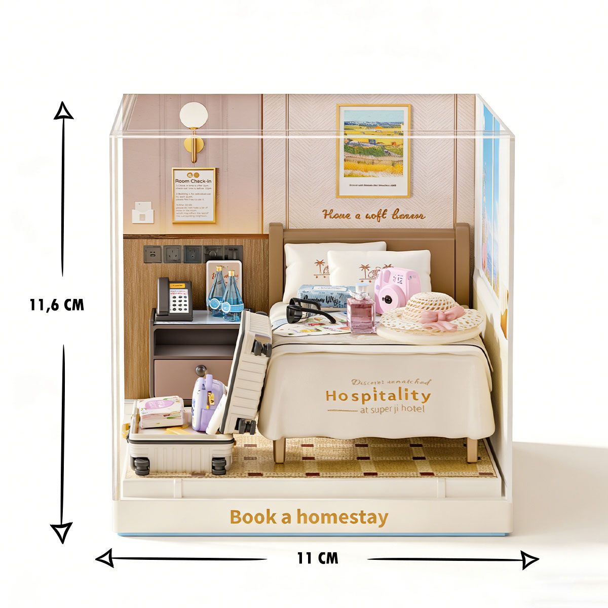 Конструктор-румбокс MINI HOUSE серії "Інтерʼєр Міні" – ГОТЕЛЬНИЙ НОМЕР  фото 3