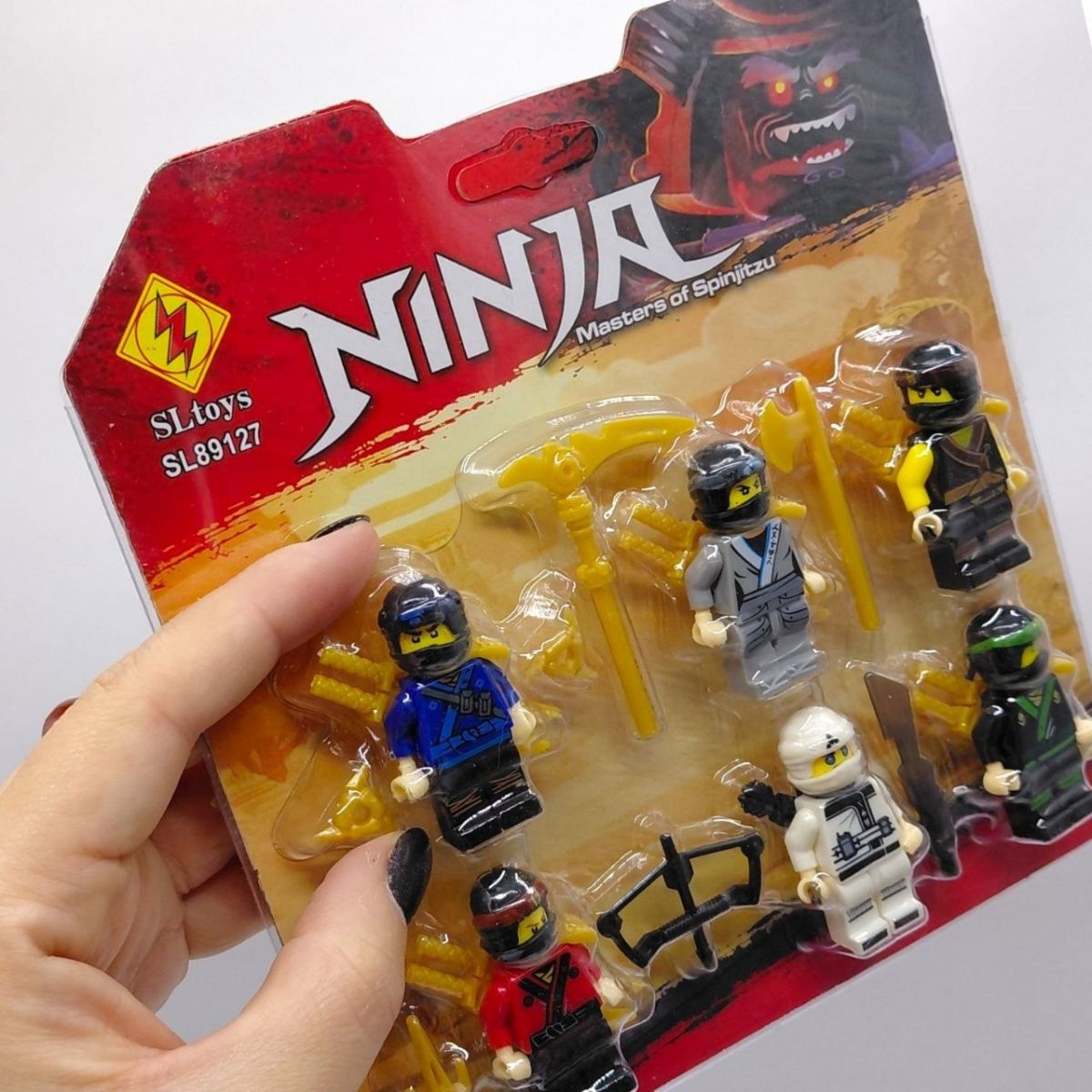 Фігурка мультгероїв "Ninja" 6 фігурок на планшетці 18*17,2см  фото 3