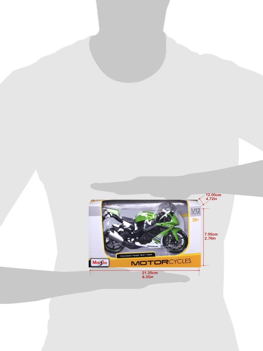 Мотоцикл игрушечный Kawasaki Ninja ZX-10R в масштабе 1:12  фото 3