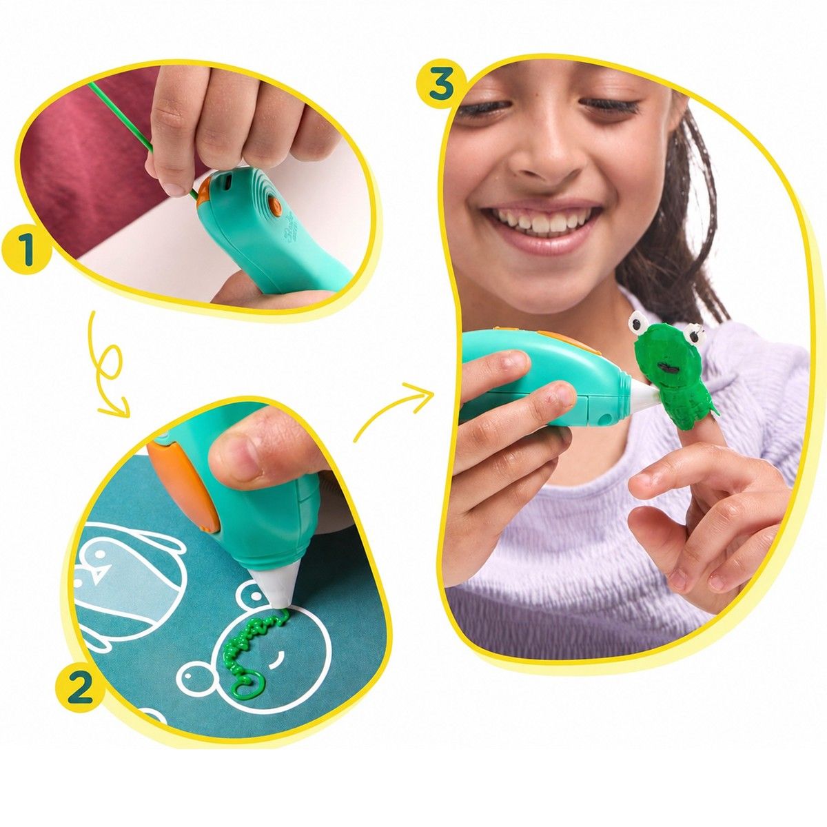 3D-ручка 3Doodler Start Plus для дитячої творчості - Мегакреатив (147 стрижнів, 9 шаблонів)  фото 3