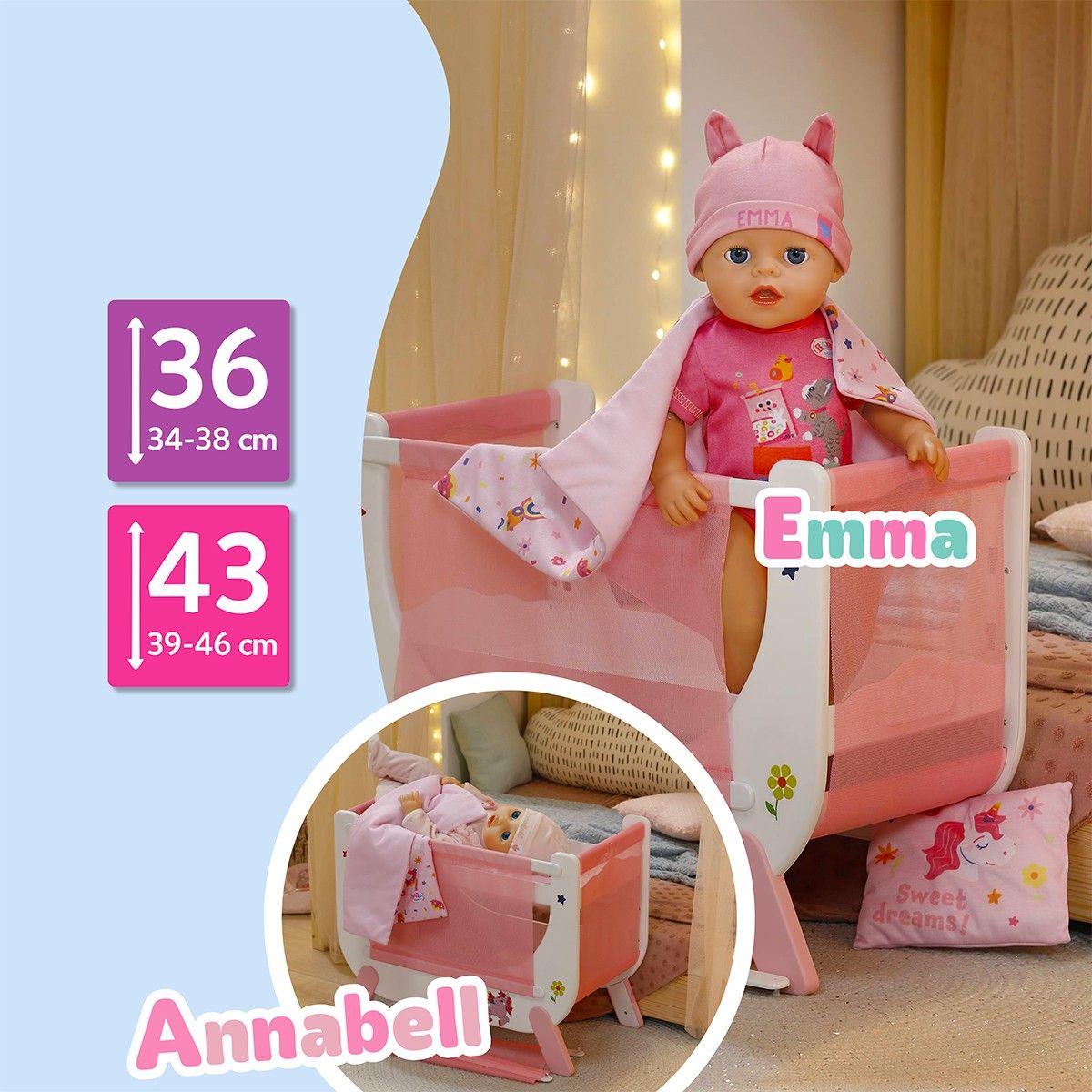 Кроватка для куклы BABY born – Сны Единорога  фото 3