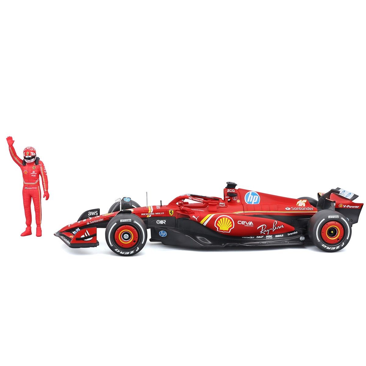 Автомодель з фігуркою – Ferrari SF-24 (2024) (1:24)  фото 3
