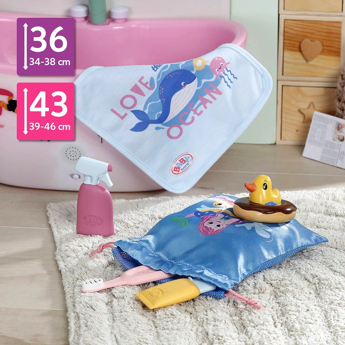 Игровой набор для купания куклы Baby Born – Океан заботы  фото 3