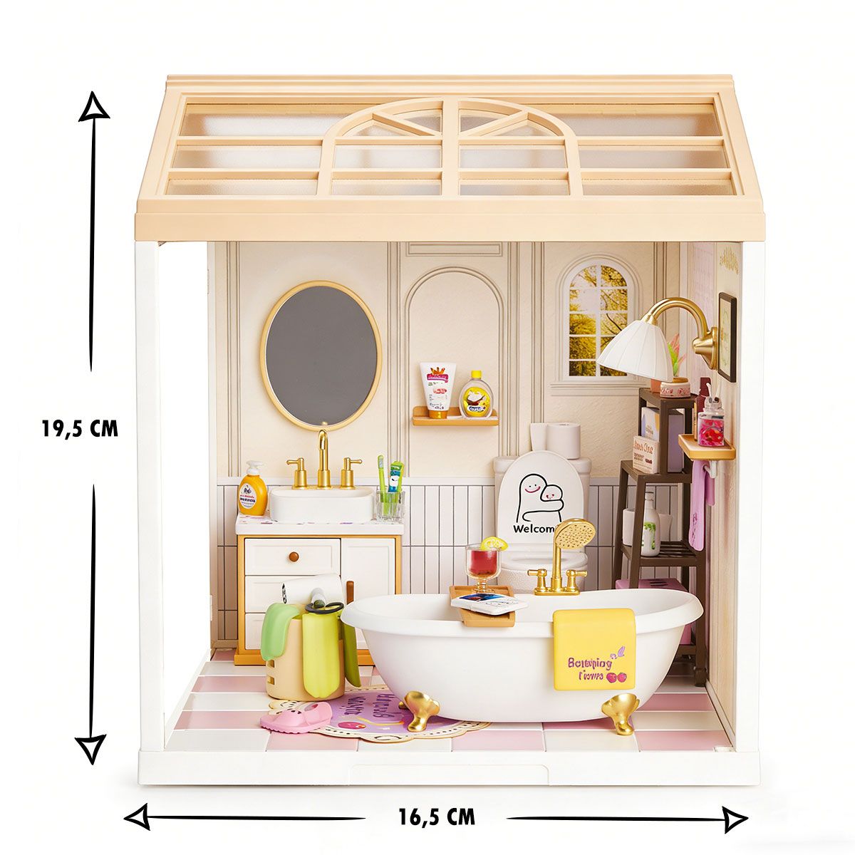 Конструктор-румбокс Mini House серии Интерьер – Ванная комната (свет)  фото 3