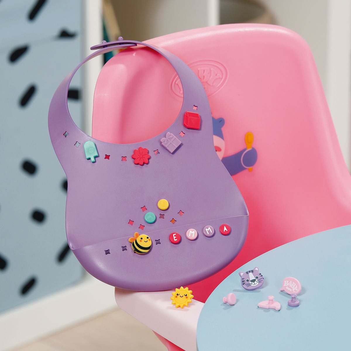Нагрудник для куклы Baby Born серии Pinplay – Стильное кормление  фото 3