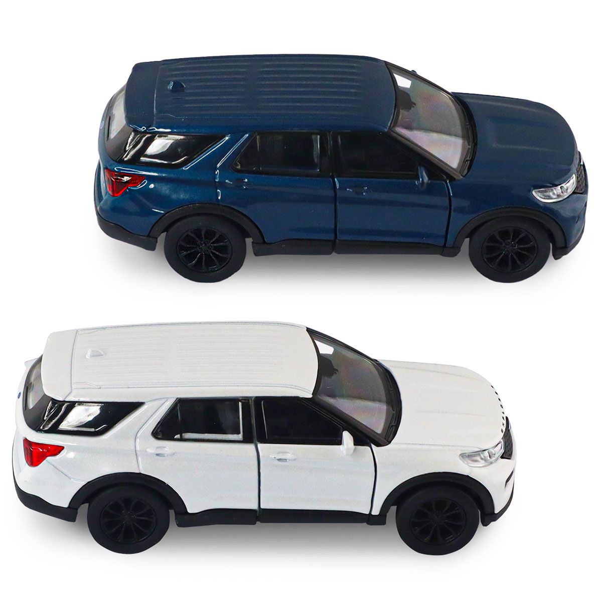 Автомодель - Ford Explorer 2023 (перламутрово-белый, голубой металлик)  фото 3