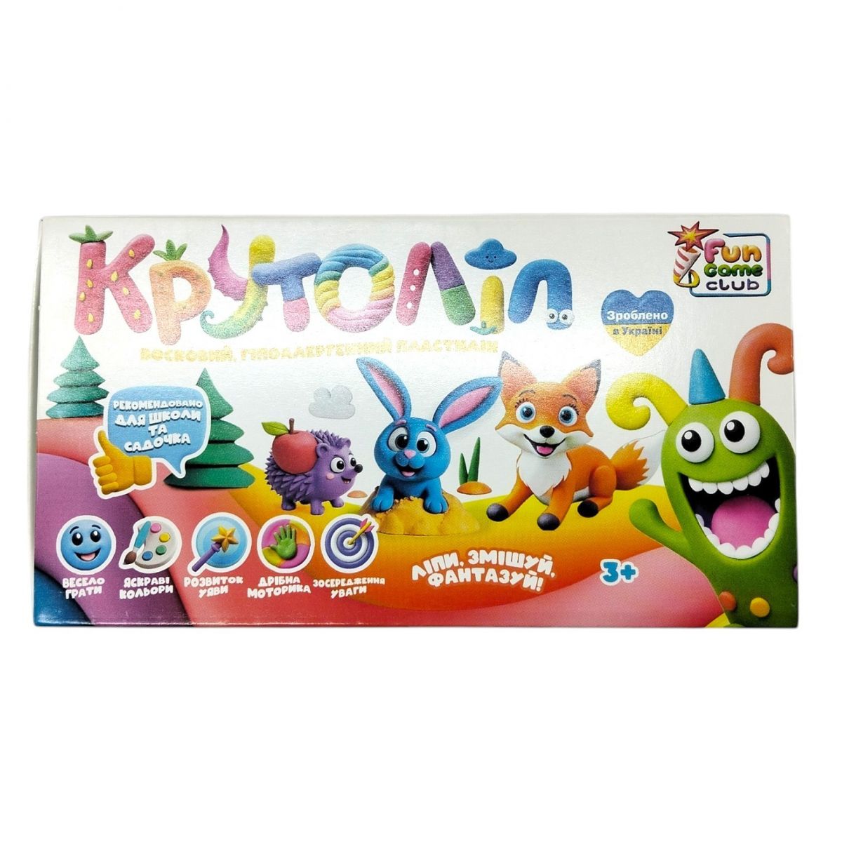 Пластилін восковий 20057 (22) "4FUN Game Club", 6 неонових кольорів, в коробці  фото 3
