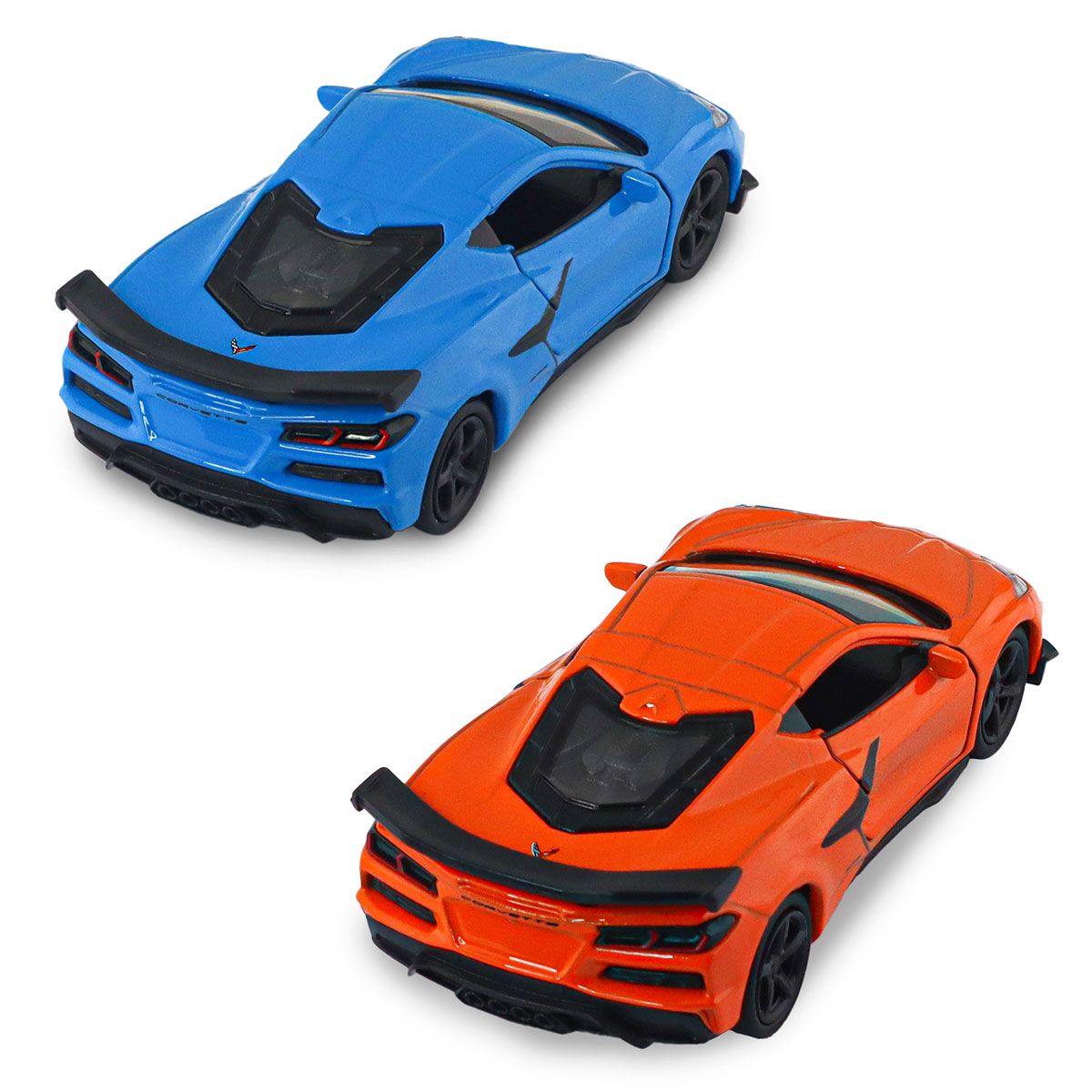 Автомодель - Chevrolet Corvette Z06 2023 (помаранчевий, світло-блакитний)  фото 3