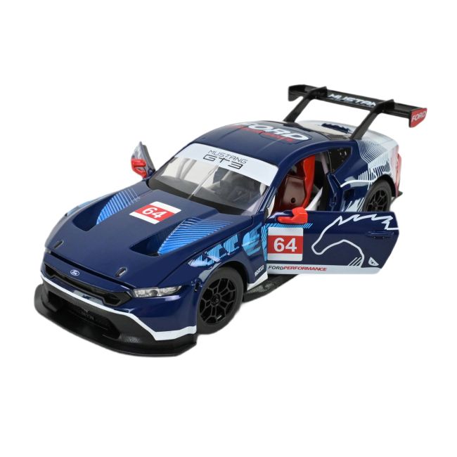 Машина металлическая АВТОПРОМ на батарейках 1:24 Ford Mustang GT3（2024), с звуками, светом  фото 3