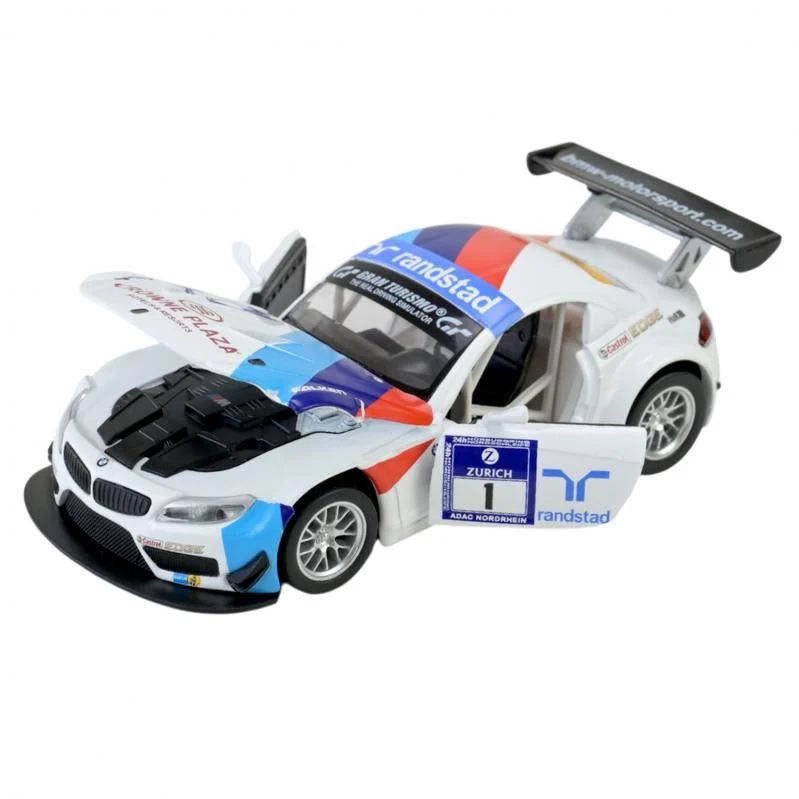 Машина металлическая АВТОПРОМ 1:32 BMW Z4 GT3 на батарейках с звуком, светом  фото 3
