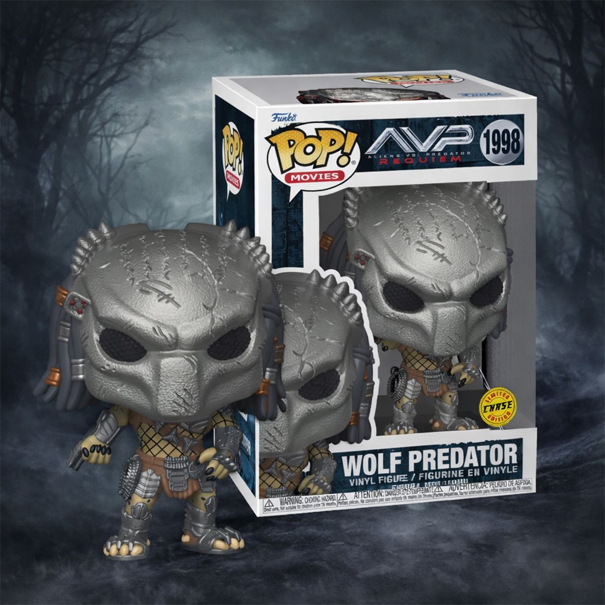 Игровая фигурка Funko POP! серии Чужие против Хищника S3 - Хищник (Wolf) (W/CH)  фото 3