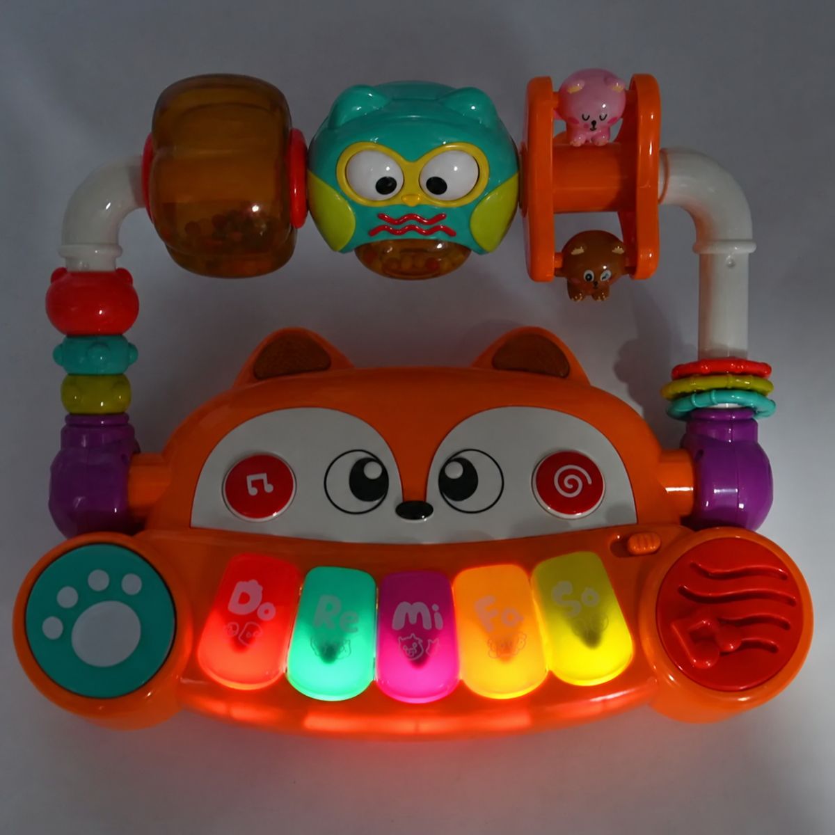 Музыкальный центр "Сказочники" "WToys" ОЗВУЧКА НА УКРАИНСКОМ, подсветка, песни, сказки, стишки, ноты, погремушки, кольца, карусели  фото 3