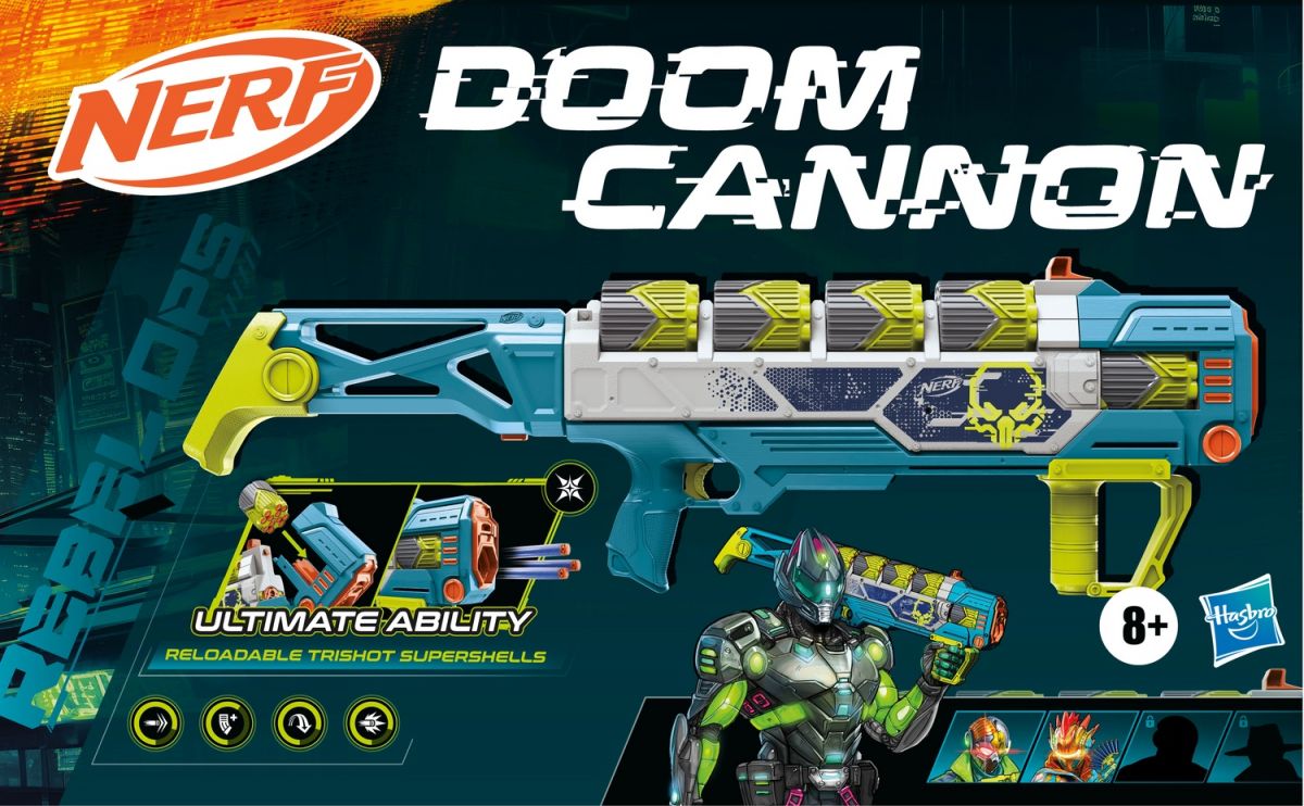 NERF Бластер іграшковий Nerf Rebel Ops Doom Cannon, 60 дротиків, 5 супершелів  фото 3