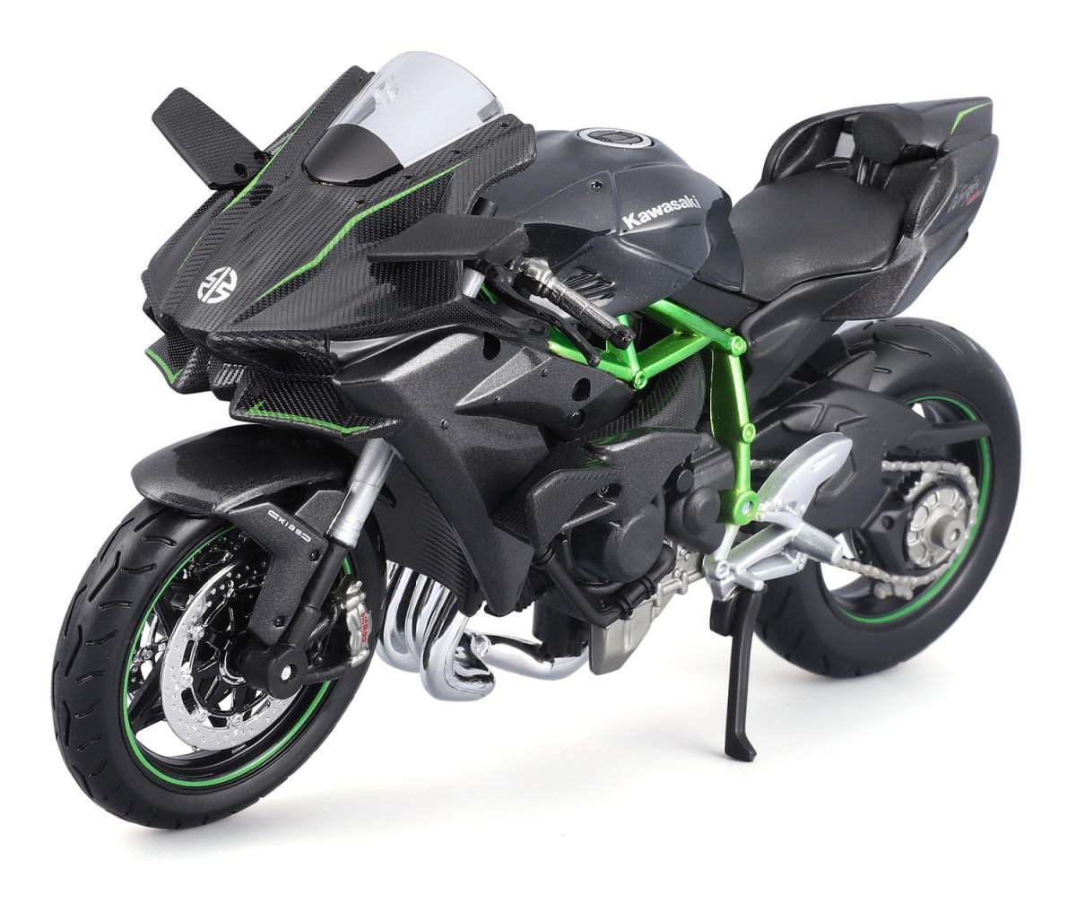 Збірна модель мотоцикла Kawasaki Ninja H2R, масштаб 1:12, сірий  фото 3